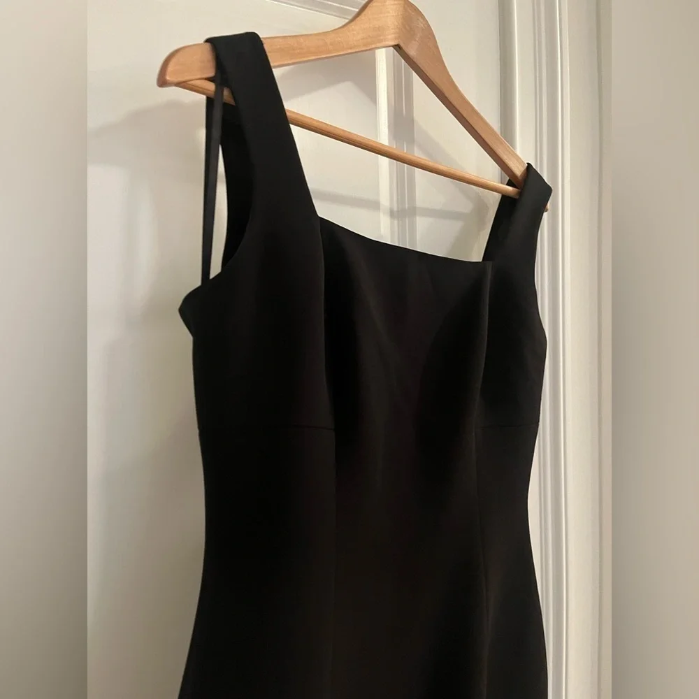Andrea Polizzi for Rex Lester petite Sz. 12 square neckline dress black - Picture 5 of 9